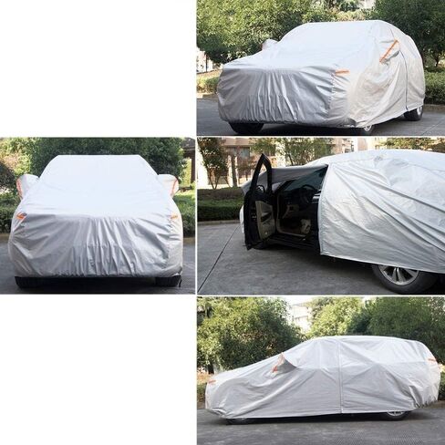 غطاء سيارة Kayme 6 طبقات مناسب خصيصًا لسيارة Toyota RAV4 (2006-2024)، مقاوم للماء في جميع الأحوال الجوية للسيارات، حماية من الأشعة فوق البنفسجية من الشمس والمطر. فضي in Kuwait