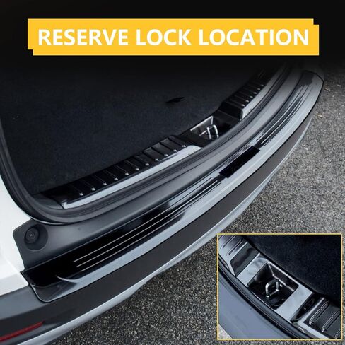 واقي ممتص الصدمات الخلفي من AOMSAZTO مناسب لسيارة Honda CRV CR-V 2023 2024 ملحقات حماية عتبة الباب الخلفي من الفولاذ المقاوم للصدأ (أسود) in Kuwait