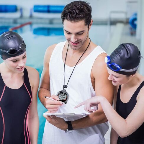 مؤقت ساعة توقيت رقمي من LEAP، ساعة إيقاف كبيرة الحجم مع مقاومة للماء حتى عمق 30 مترًا ووظيفة إضاءة خلفية EL مصممة للمدربين الرياضيين ومدرسي اللياقة البدنية والرياضيين in Kuwait