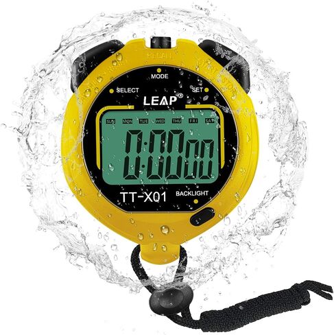 LEAP Digital Stopwatch Timer, Large Display Stop Watch with 30M Waterproof and EL Backlight Function Designed for Sport Coaches Referees Fitness Teacher and Athlete in Saudi Arabia