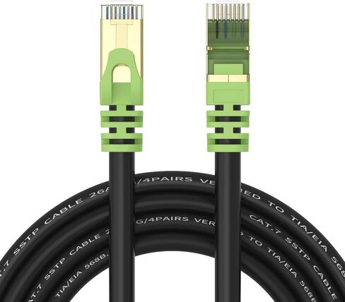 XXONE Outdoor Cat 7 Ethernet Cable, 26AWG Heavy-Duty Cat7 Networking Cord Patch Cable RJ45 Transmission Speed 10GbpsTransmission Bandwidth 600Mhz LAN Wire Cable SFTP Waterproof Direct Burial (3FT)… in Saudi Arabia