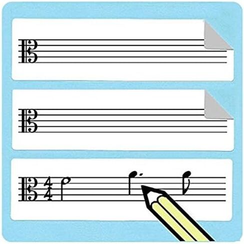 ملصقات الموظفين Alto Clef (عبوة من 75 قطعة) رائعة لمعلمي الموسيقى! in Kuwait