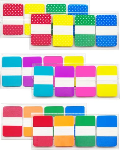 KICNIC Sticky Index Tabs 480 Pieces, 1 Inch Divider Tabs Stick On, Page Marker Bookmark, Write Tab Flags Self Adhesive, 6 Dispensers, 20 Pcs/Color in Kuwait