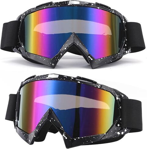 immoono 4Pcs Set, Dirt Bike Goggles with Face Cover Motorcycle Goggles ATV Motocross Riding Offroad Goggles for Adults Youth in Kuwait