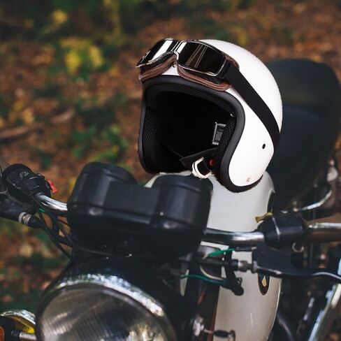 Motorcycle Goggles,2 Pack Vintage Anti Fog Pilot PU Leather Glasses Dustproof ATV Off Road Motorbike Helmet Eyewear Protect for Ridding Motorcross Classes Aviator Goggles for Men Women Adult in Saudi Arabia