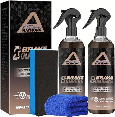 منظف ​​عجلات الفرامل من RAYHONG، مثالي لتنظيف عجلات وإطارات السيارة، آمن على السبائك والكروم والعجلات المطلية قطعتين in Kuwait