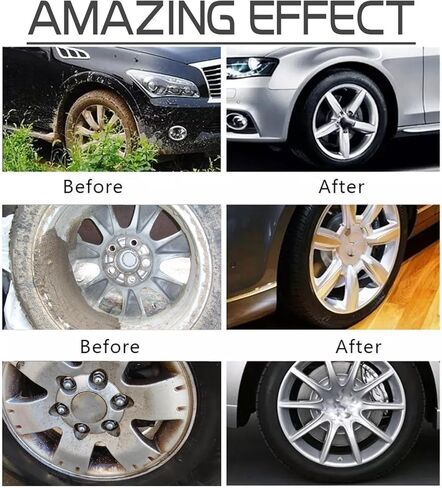 منظف ​​عجلات الفرامل من RAYHONG، مثالي لتنظيف عجلات وإطارات السيارة، آمن على السبائك والكروم والعجلات المطلية قطعتين in Kuwait