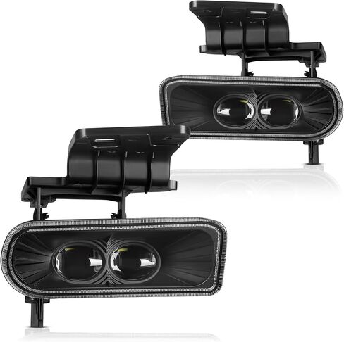 مصابيح الضباب AUTOSAVER88 متوافقة مع 1999 2000 2001 2002 Chevy Silverado / 2000 2001 2002 2003 2004 2005 2006 Suburban / 2000-2006 Chevy Tahoe (عدسة دخان مع مصابيح) مصابيح ضباب، مع مصابيح 880 12 فولت 27 وات in Kuwait