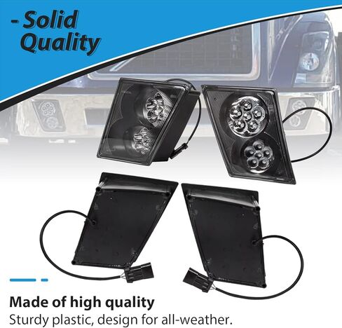 مصباح ضوء الضباب LED ECOTRIC متوافق مع مجموعة شاحنات فولفو VNL/VN 2003-2017 LH&RH للركاب والسائق in Kuwait