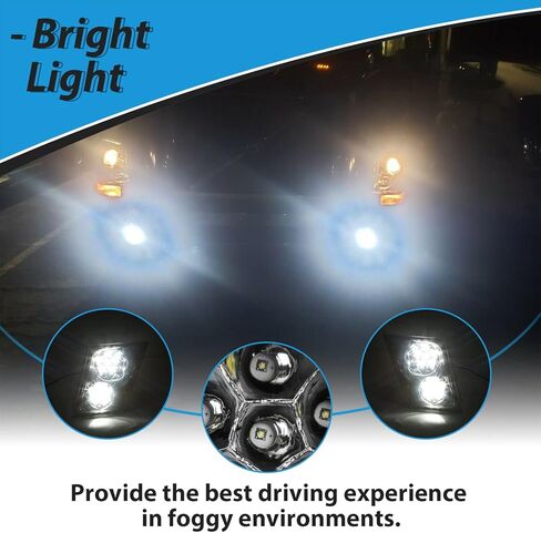 مصباح ضوء الضباب LED ECOTRIC متوافق مع مجموعة شاحنات فولفو VNL/VN 2003-2017 LH&RH للركاب والسائق in Kuwait
