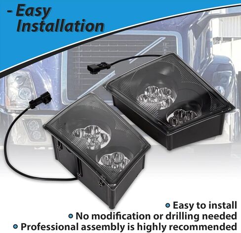 مصباح ضوء الضباب LED ECOTRIC متوافق مع مجموعة شاحنات فولفو VNL/VN 2003-2017 LH&RH للركاب والسائق in Kuwait