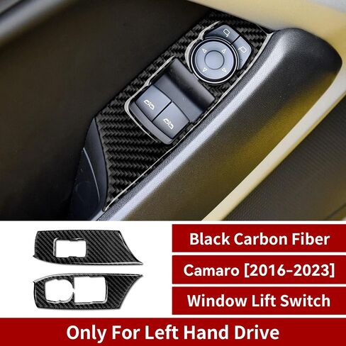 Car Seat Adjustment Button Sticker Decal Carbon Fiber Interior Trim Cover for Chevrolet Camaro 2016 2017 2018 2019 2020 2021 2022 2023 Accessories in Saudi Arabia