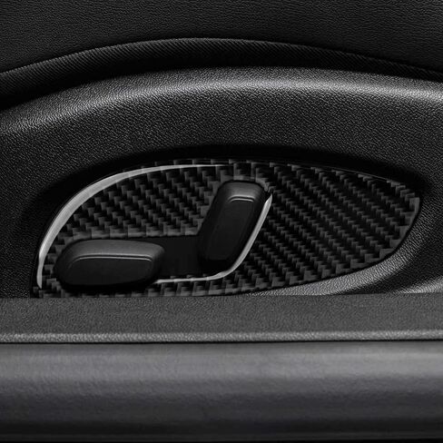 Car Seat Adjustment Button Sticker Decal Carbon Fiber Interior Trim Cover for Chevrolet Camaro 2016 2017 2018 2019 2020 2021 2022 2023 Accessories in Saudi Arabia