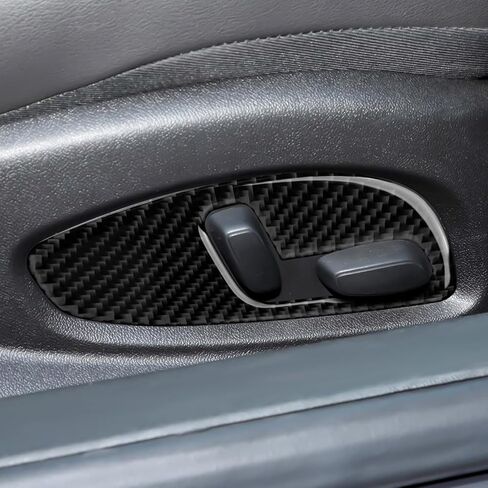 Car Seat Adjustment Button Sticker Decal Carbon Fiber Interior Trim Cover for Chevrolet Camaro 2016 2017 2018 2019 2020 2021 2022 2023 Accessories in Saudi Arabia