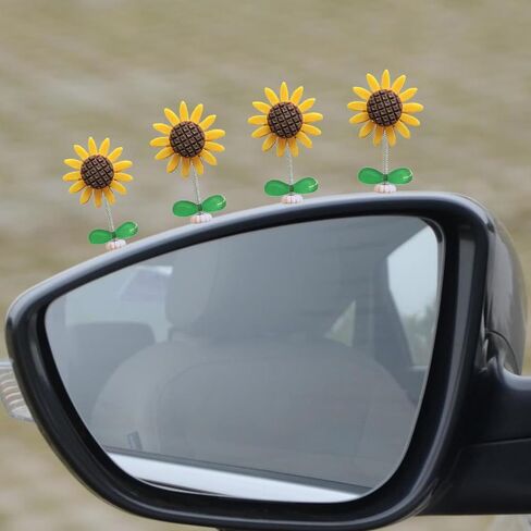 ZOSTLAND Adorable Car Dashboard Decorations,Cartoon Car Ornaments for Dashboard,Funny Desk Ornament,Fantastic Chritmas Car Decorations for Car,Living Room,Bedroom,Desk((5pcs Animal Flower) in Kuwait