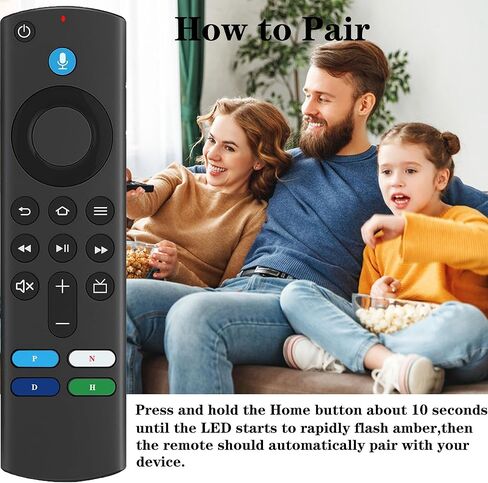 جهاز تحكم عن بعد صوتي بديل L5B83G متوافق مع Fire Smart TV Stick (Lite، 4K، 4K Max، الجيل الثاني، الجيل الثالث)، حزمة عصا التلفزيون الذكية 4K، مكعب التلفزيون الذكي (الجيل الأول والثاني) in Saudi Arabia