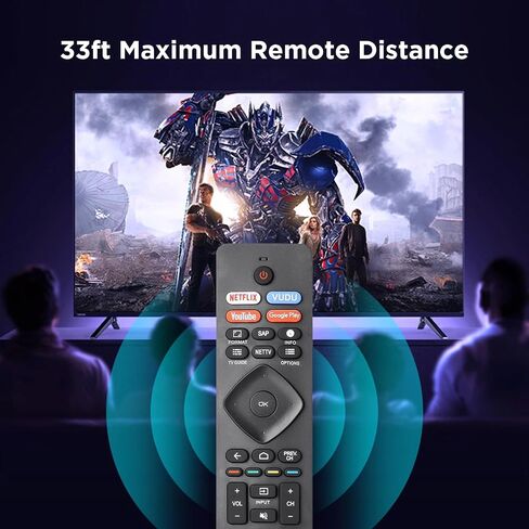 NH800UP RF402A-V14 استبدال جهاز التحكم عن بعد لجميع تلفزيونات Philips Android LED LCD 4K الذكية 43PFL5766/F7 50PFL5704/F7 55PFL5604/F7 55PFL5704/F7 65PFL5504/F7 65PFL5704/F7 75PFL5704/F7 65PFL5604 /ص7 in Saudi Arabia