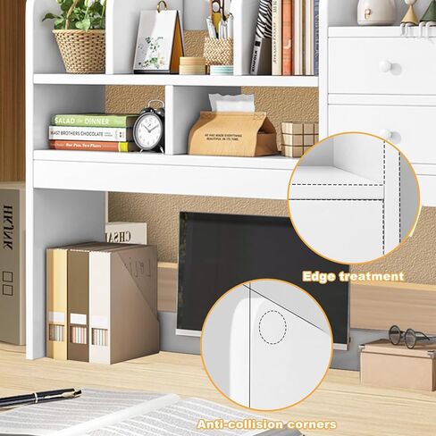 3-Tier Bookshelf, Desktop Bookcase for Computer Desk, Countertop Storage Display Rack with 8 Shelves, Multipurpose Desktop Shelf Bookcase for Dorm Office Home. in Kuwait