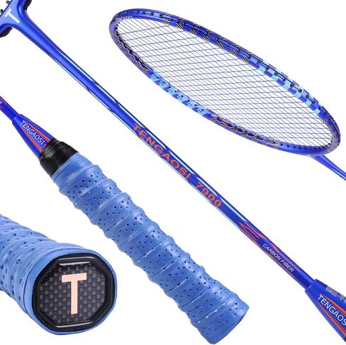 TENGAOSI - High Grade Badminton Set 2 Player Graphite Badminton Rackets Set - Including Badminton Racquets and Feather Shuttlecocks Birdies in Saudi Arabia