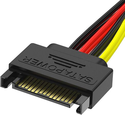 SATA Power Y Splitter Cable 15 Pin SATA Power Splitter Cable Adapter SATA 15 Pin Male to Dual Female Power Y- Cable 6 Inche in Saudi Arabia