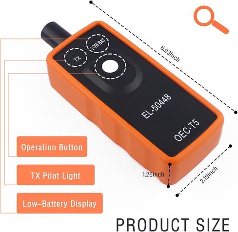 EL-50448 TPMS Programming Tool,Automotive TPMS Reset Tool for Monitor Tire Pressure,Universal TPMS Relearn Tool Compatible with GMC Buick Chevy Cadillac Opel 2006-2020 in Kuwait