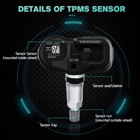 مستشعر ضغط الإطارات AULINK TPMS (رقاقة Infineon) لسيارة Toyota Scion Pontiac Lexus، Camry rav4 Scion Yaris Corolla يستبدل مستشعر مراقبة ضغط الإطارات 42607-33011 PMV-107J 42607-33021 42607-06011 in Saudi Arabia