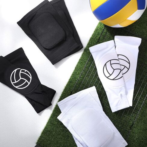 4 أزواج من وسادات الركبة للكرة الطائرة وأكمام ذراع الكرة الطائرة مع وسادة حماية وفتحة الإبهام وسادات الركبة وسادات الكرة الطائرة وأكمام الساعد ووسادات الكوع وواقي معصم الكرة الطائرة ومعدات تدريب الكرة الطائرة in Kuwait