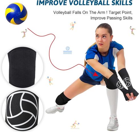 4 أزواج من وسادات الركبة للكرة الطائرة وأكمام ذراع الكرة الطائرة مع وسادة حماية وفتحة الإبهام وسادات الركبة وسادات الكرة الطائرة وأكمام الساعد ووسادات الكوع وواقي معصم الكرة الطائرة ومعدات تدريب الكرة الطائرة in Kuwait