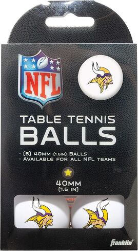 Franklin Sports Team Licensed Table Tennis Balls - NFL Team Table Tennis Balls - Official Team Logos and Colors - Fun NFL Tailgate Accessories in Saudi Arabia