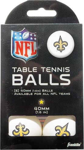Franklin Sports Team Licensed Table Tennis Balls - NFL Team Table Tennis Balls - Official Team Logos and Colors - Fun NFL Tailgate Accessories in Saudi Arabia