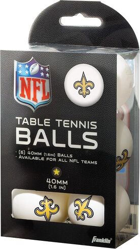 Franklin Sports Team Licensed Table Tennis Balls - NFL Team Table Tennis Balls - Official Team Logos and Colors - Fun NFL Tailgate Accessories in Saudi Arabia