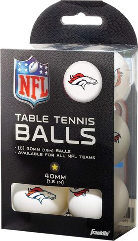 Franklin Sports Team Licensed Table Tennis Balls - NFL Team Table Tennis Balls - Official Team Logos and Colors - Fun NFL Tailgate Accessories in Saudi Arabia