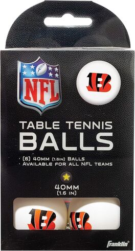Franklin Sports Team Licensed Table Tennis Balls - NFL Team Table Tennis Balls - Official Team Logos and Colors - Fun NFL Tailgate Accessories in Saudi Arabia