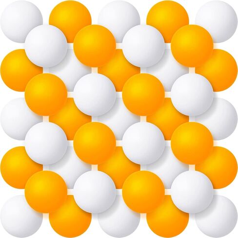 Yunsailing 300 Pieces Balls Plastic Balls 40 mm Washable Table Tennis Balls for Outdoor Crafts Table Tennis Carnival Pool Games Party Decoration, White and Yellow in Saudi Arabia