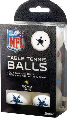 Franklin Sports Team Licensed Table Tennis Balls - NFL Team Table Tennis Balls - Official Team Logos and Colors - Fun NFL Tailgate Accessories in Saudi Arabia