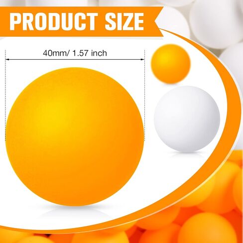 Yunsailing 300 Pieces Balls Plastic Balls 40 mm Washable Table Tennis Balls for Outdoor Crafts Table Tennis Carnival Pool Games Party Decoration, White and Yellow in Saudi Arabia
