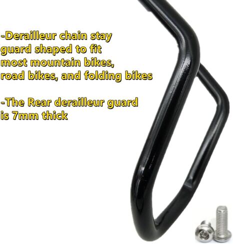 XYUDNG Bike Bicycle Rear Derailleur Chain Stay Guard Carbon Steel Gear Protector Adjustable Cycling Rear Derailleur Protector for Outdoor Mountain Road Cycling Bike, Black in Saudi Arabia