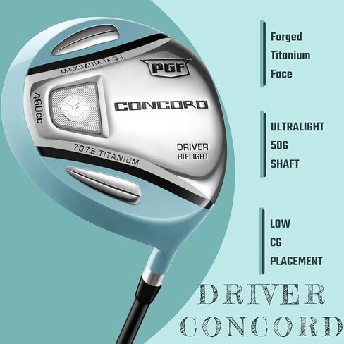 مجموعة نادي الجولف الكاملة للسيدات من PGF Lady Concord [15 قطعة] [اليد: يمين] [الطول: قياسي] in Kuwait