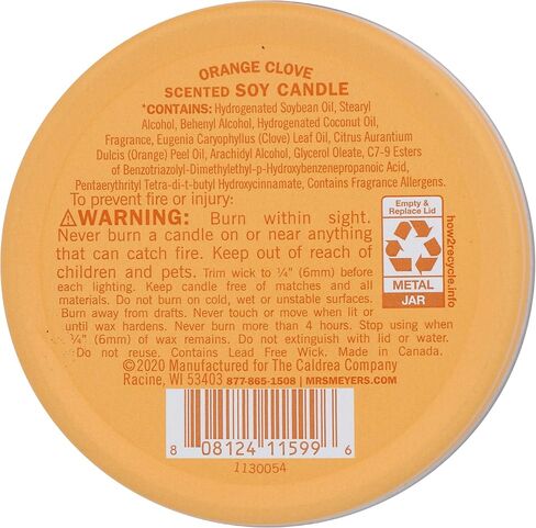 Mrs Meyer's Orange Clove Tin Candle, 1 EA in Saudi Arabia