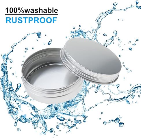 Tysun 60 حزمة 2oz علب معدنية مع أغطية الألومنيوم جولة القصدير حاويات شمعة علب شمعة مع أغطية السائبة للشموع مرهم مستحضرات التجميل بلسم الشفاه التوابل in Kuwait