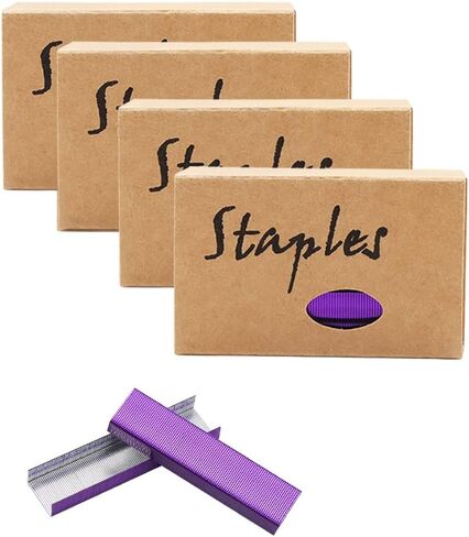 Black 26/6 Standard Staple Set 12mm Width 950/Box 4 Boxes/Pack 3800 Count Staples for Office School Home Stapler Stapling Refills (4 Boxes Black) in Saudi Arabia