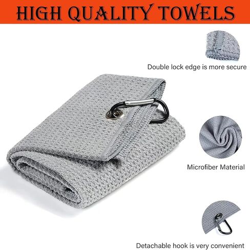 MKEJTIS Golf Cleaning Kit 16 in 1, Golf Towel, Cleaning Brush, Divot Repair Tool, Golf Ball Alignment Kit, Score Counter, Ball Holder & Tee, Golf Accessories, Make Perfect Golf Gifts for Men or Women! in Saudi Arabia