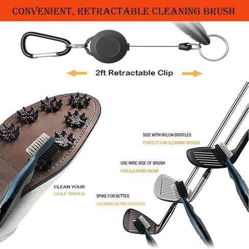 MKEJTIS Golf Cleaning Kit 16 in 1, Golf Towel, Cleaning Brush, Divot Repair Tool, Golf Ball Alignment Kit, Score Counter, Ball Holder & Tee, Golf Accessories, Make Perfect Golf Gifts for Men or Women! in Saudi Arabia