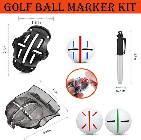 MKEJTIS Golf Cleaning Kit 16 in 1, Golf Towel, Cleaning Brush, Divot Repair Tool, Golf Ball Alignment Kit, Score Counter, Ball Holder & Tee, Golf Accessories, Make Perfect Golf Gifts for Men or Women! in Saudi Arabia
