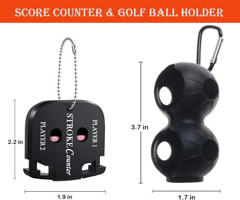 MKEJTIS Golf Cleaning Kit 16 in 1, Golf Towel, Cleaning Brush, Divot Repair Tool, Golf Ball Alignment Kit, Score Counter, Ball Holder & Tee, Golf Accessories, Make Perfect Golf Gifts for Men or Women! in Saudi Arabia