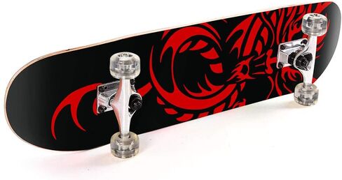 لوح تزلج ChromeWheels مقاس 31 بوصة لوح تزلُّج مزدوج ركلة كروزر Longboard 8 طبقات من خشب القيقب لوح تزلج للأطفال والمبتدئين in Kuwait