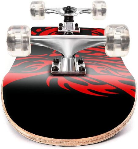 لوح تزلج ChromeWheels مقاس 31 بوصة لوح تزلُّج مزدوج ركلة كروزر Longboard 8 طبقات من خشب القيقب لوح تزلج للأطفال والمبتدئين in Kuwait