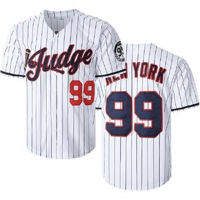 Stitched 99 Judge Stripes Baseball Jerseys Men's Shirts for Party Xmas Gift