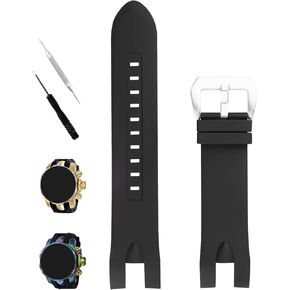 XIW Compatible for 26mm Invicta Reserve Collection Venom 5732 1219 6118 6117 6105 6116 6110 14467 16149 18535 Rubber Watch Band Replacement for men Silicone Wirstband Strap women Bracelet