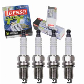 4 pc DENSO Platinum TT Spark Plugs compatible with Toyota Celica 1.8L 2.0L 2.2L L4 1990-2005